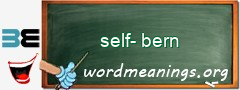 WordMeaning blackboard for self-bern